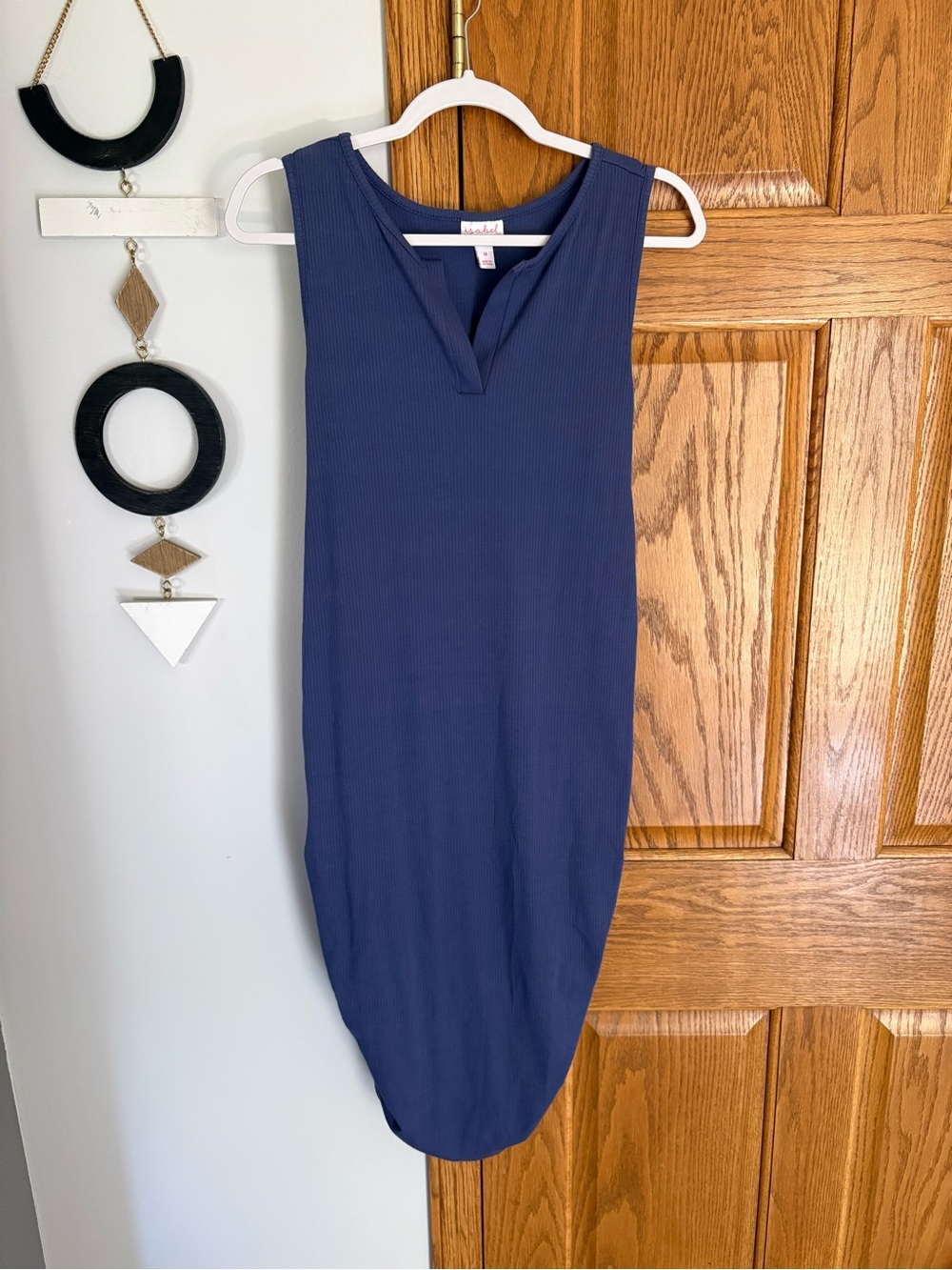 Isabel Maternity by Ingrid & Isabel Purple Ribbed Sleeveless Maternity Dress